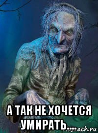  а так не хочется умирать....
