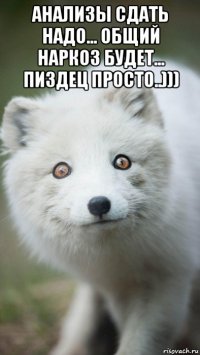 анализы сдать надо... общий наркоз будет... пиздец просто..))) 