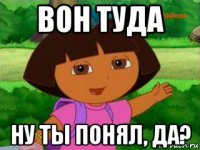 вон туда ну ты понял, да?