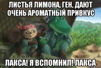 листья лимона, ген, дают очень ароматный привкус лакса! я вспомнил! лакса