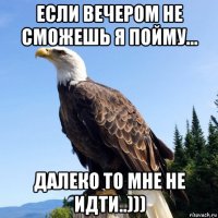 если вечером не сможешь я пойму... далеко то мне не идти..)))