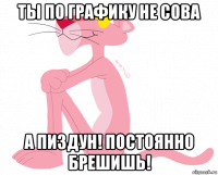 ты по графику не сова а пиздун! постоянно брешишь!