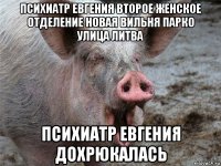 психиатр евгения второе женское отделение новая вильня парко улица литва психиатр евгения дохрюкалась