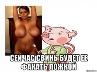  сейчас свинь будет ее факать ложкой