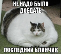 не надо было доедать последний блинчик