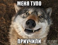 меня тупо приучили