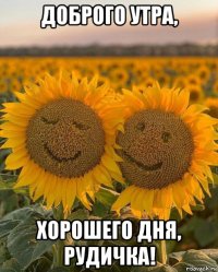 доброго утра, хорошего дня, рудичка!