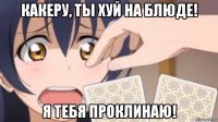 какеру, ты хуй на блюде! я тебя проклинаю!