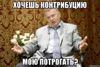 хочешь контрибуцию мою потрогать?