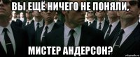 вы ещё ничего не поняли, мистер андерсон?