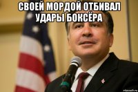 своей мордой отбивал удары боксёра 