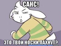 санс! это твои носки пахнут?