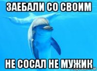 заебали со своим не сосал не мужик