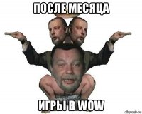 после месяца игры в wow