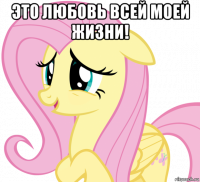 это любовь всей моей жизни! 