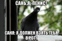 сань,я -пенис! саня: я должен взять тебя в рот!