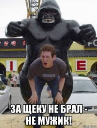  за щеку не брал - не мужик!