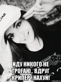  иду никого не трогаю.. вдруг крипер ..нахуй!