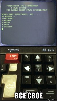  всё своё
