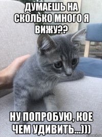 думаешь на сколько много я вижу?? ну попробую, кое чем удивить...)))