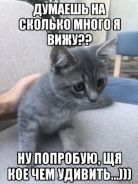 думаешь на сколько много я вижу?? ну попробую, щя кое чем удивить...)))