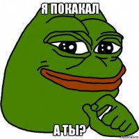 я покакал а ты?
