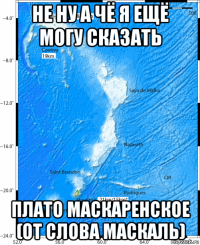 не ну а чё я ещё могу сказать плато маскаренское (от слова маскаль)