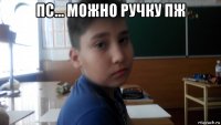 пс... можно ручку пж 
