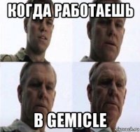 когда работаешь в gemicle