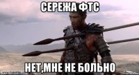 сережа фтс нет,мне не больно