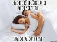 спокойной ночи любимая! я люблю тебя!*