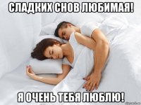 сладких снов любимая! я очень тебя люблю!