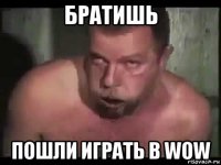 братишь пошли играть в wow