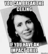 you can break the ceiling if you have an impact drill