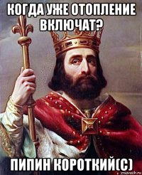 когда уже отопление включат? пипин короткий(с)
