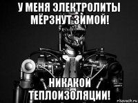 у меня электролиты мёрзнут зимой! никакой теплоизоляции!