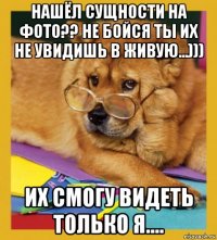нашёл сущности на фото?? не бойся ты их не увидишь в живую...))) их смогу видеть только я....