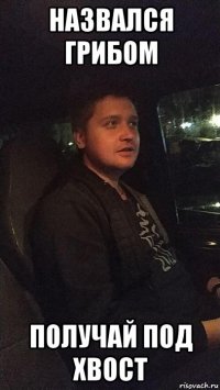 назвался грибом получай под хвост