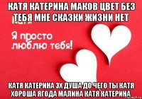 катя катерина маков цвет без тебя мне сказки жизни нет катя катерина эх душа до чего ты катя хороша ягода малина катя катерина