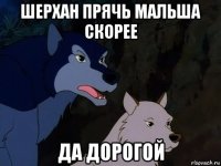 шерхан прячь мальша скорее да дорогой