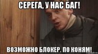 серега, у нас баг! возможно блокер. по коням!