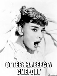 от тебя за версту смердит