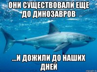 они существовали еще до динозавров ...и дожили до наших дней