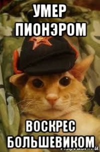умер пионэром воскрес большевиком