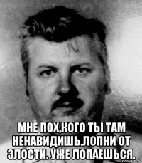  мне пох,кого ты там ненавидишь.лопни от злости. уже лопаешься.