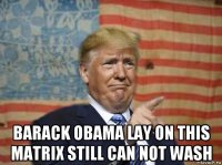  barack obama lay on this matrix still can not wash