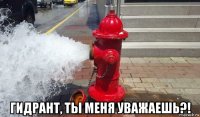  гидрант, ты меня уважаешь?!