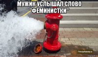 мужик услышал слово "феминистки" 