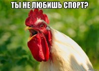ты не любишь спорт? 
