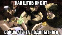 как штаб видит бойца, агента, подопытного